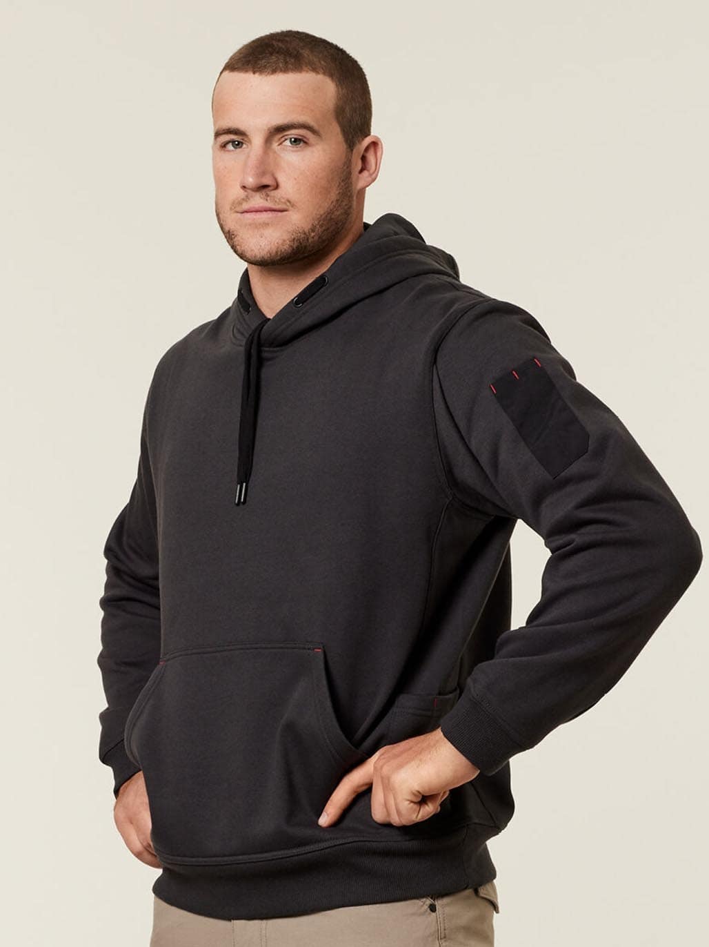 Y19326 Brushed Fleece Workwear Hoodie - Image 3