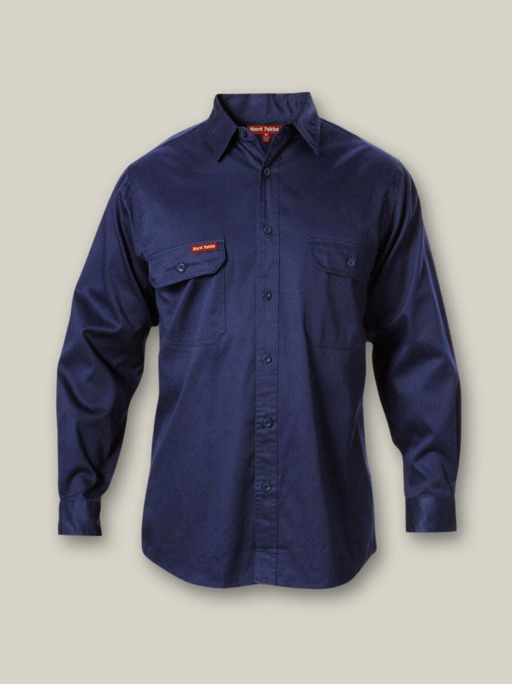 Y07500 Long Sleeve Open Front Cotton Drill Work Shirt - Image 4
