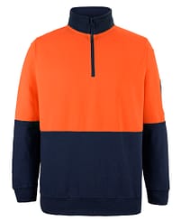 6HVFH JB's Hi Vis 1/2 Zip Fleecy