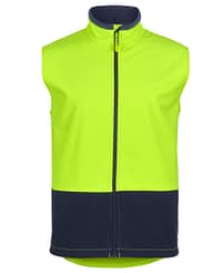 6HWV JB's Hi Vis Three Layer Softshell Vest