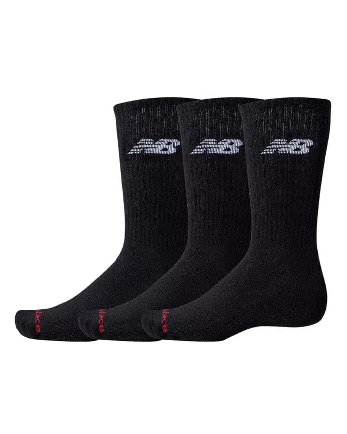 LAS51293BK NB Crew Socks 3 Pack