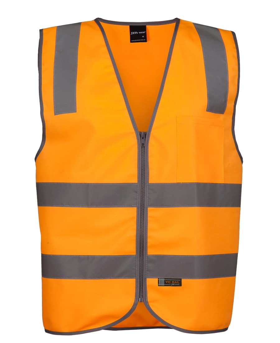 6DVSV JB's Vic Rail (D+N) Zip Safety Vest - Image 2