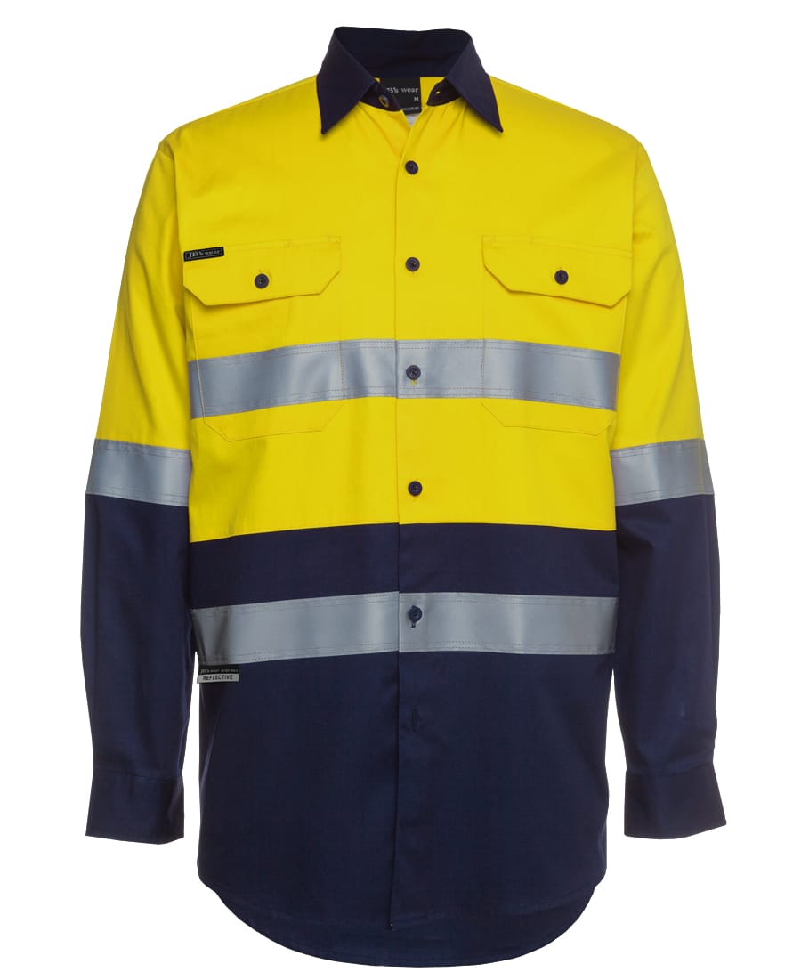6HLS JB's Hi Vis LS (D+N) 190G Shirt - Image 3